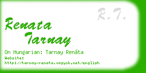 renata tarnay business card